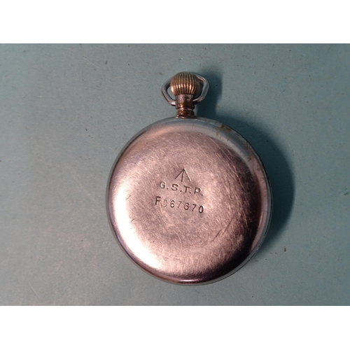 86 - A Recta British military GSTP pocket watch stamped GSTP F067670, with Recta signed movement, (runnin... 