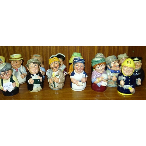 101 - A collection of Royal Doulton small character jugs, 