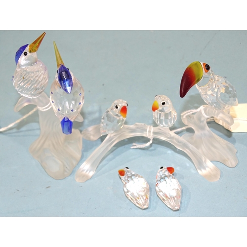 75 - Swarovski, three boxed bird figures, 