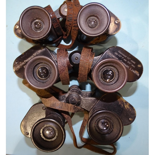 81 - A collection of eight pairs of binoculars, including Goerz 8x Trieder, Carl Zeiss Jena Feldstecher 8... 