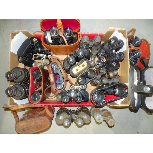 84 - A collection of various binoculars, (many a/f).