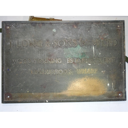 86 - A bronze plaque sign 