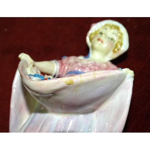 67 - Two small Royal Doulton figurines: 'Serise' HN1607 and 'Lucy Ann' HN1502, with a Lladro figurine 'In... 