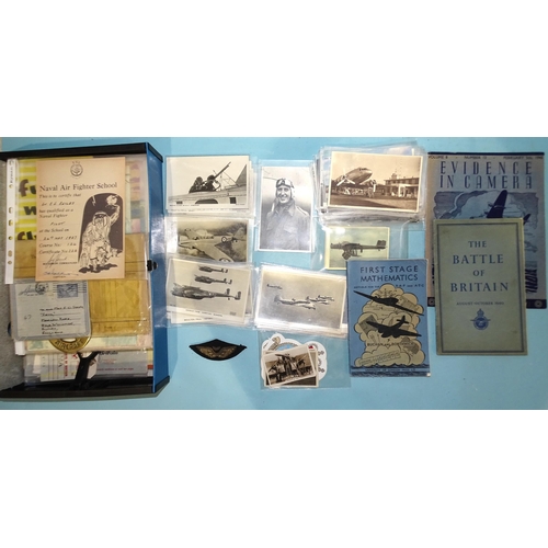 110 - A quantity of mainly mid- to later-20th century aviation postcards, cigarette cards and other epheme... 