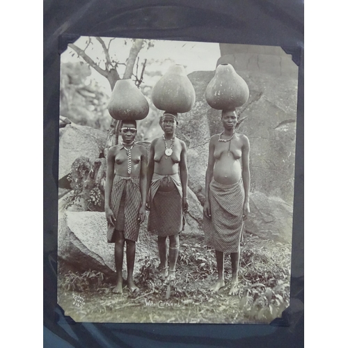 115 - An album of 192 (approx.) photographs of mainly African tribes people, including early-20th century ... 