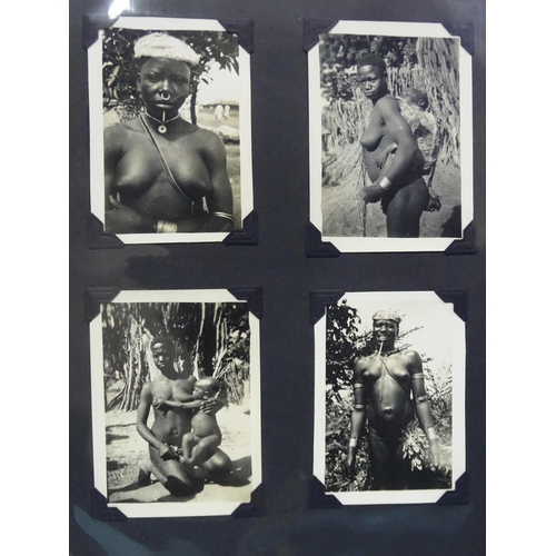 115 - An album of 192 (approx.) photographs of mainly African tribes people, including early-20th century ... 