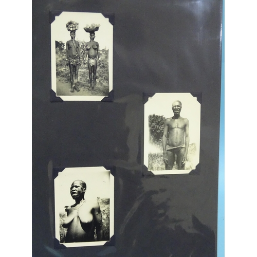 115 - An album of 192 (approx.) photographs of mainly African tribes people, including early-20th century ... 