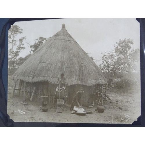 115 - An album of 192 (approx.) photographs of mainly African tribes people, including early-20th century ... 