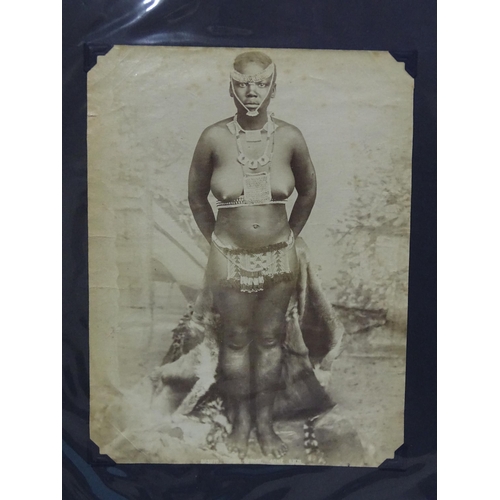 115 - An album of 192 (approx.) photographs of mainly African tribes people, including early-20th century ... 