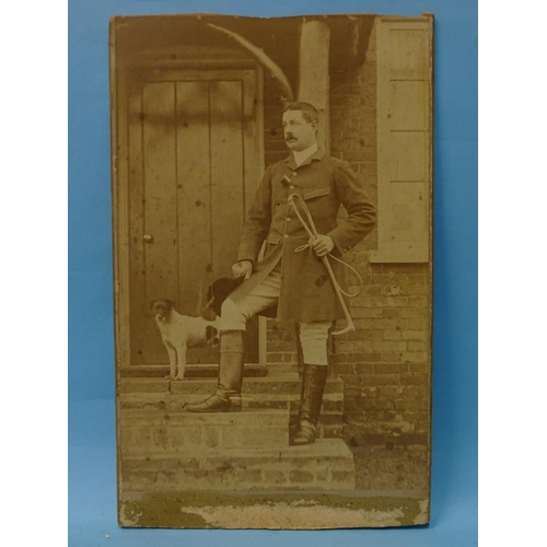 119 - Ten Edwardian and later photographs of hunting, including one entitled 