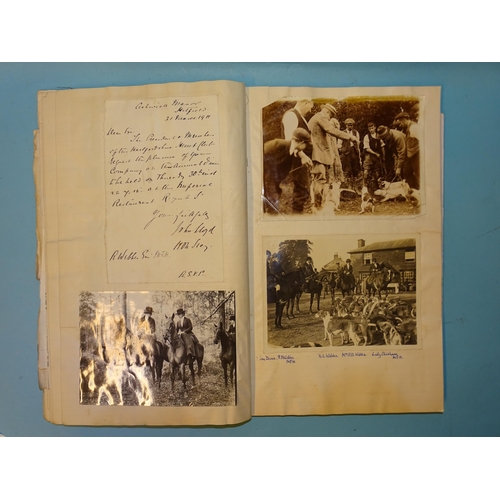 119 - Ten Edwardian and later photographs of hunting, including one entitled 