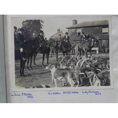 119 - Ten Edwardian and later photographs of hunting, including one entitled 