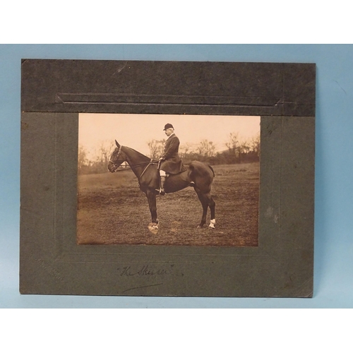 119 - Ten Edwardian and later photographs of hunting, including one entitled 