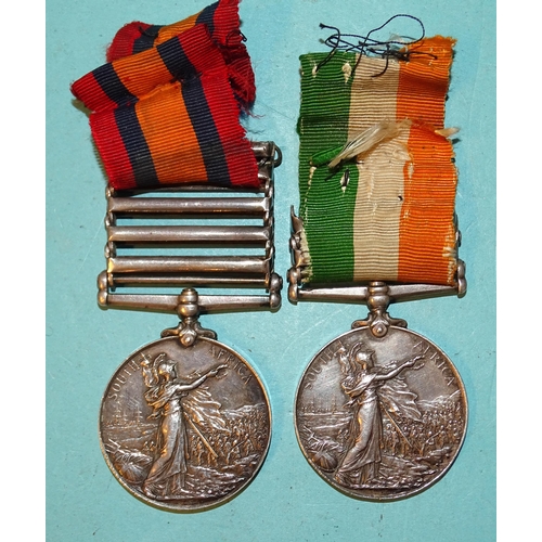 181 - A Queen's South Africa Medal awarded to 2462 Pte H Bond RL WT Surrey Regt, with five clasps: Cape Co... 