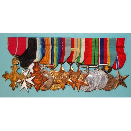 190 - A WWI/WWII group of twelve medals awarded to Brigadier Guy Alexander Fenton: The Most Excellent Orde... 