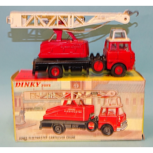 247 - Dinky Toys, no.970 Jones Fleetmaster Cantilever Crane, (boxed with instructions) and three unboxed D... 