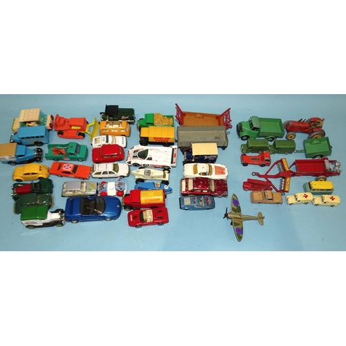 262 - A quantity of play-worn diecast vehicles, including 25W Bedford Truck, Lesneys, etc.... 