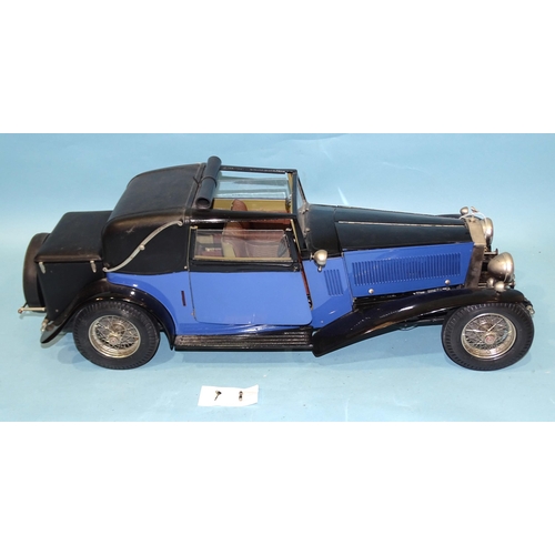 278 - A built Pocher 1/8th scale Rolls Royce Phantom II Drop Head Sedanca Coupe 1932, with removeable bonn... 