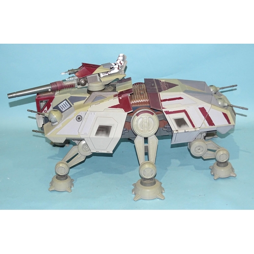 300 - A Star Wars AT-TE (All Terrain Tactical Enforcer) vehicle with figures, Clone Wars 2008, (no box).... 