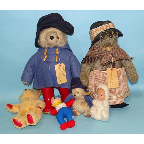 315 - A Gabrielle Designs Paddington Bear with (c)1972 label, an Aunt Lucy (c)1978 label, both 45cm approx... 