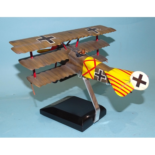 325 - Thomas Gunn Miniatures, WOW 295 Fokker Dr.1 Werner Steinhauser, with pilot and stand, (boxed).... 