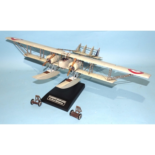 328 - Thomas Gunn Miniatures, WOW 181 Caudron Seaplane, with bogies and stand, (boxed).