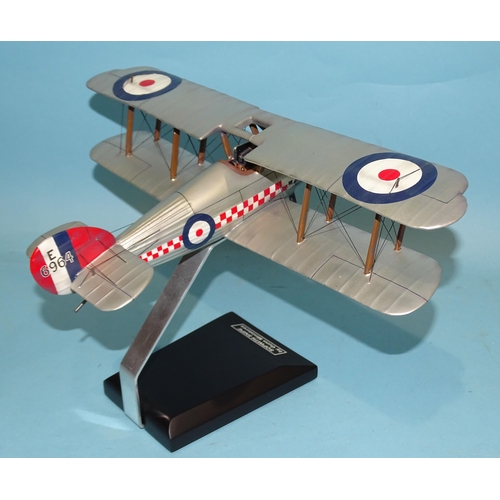 335 - Thomas Gunn Miniatures, Sopwith Snipe, late silver version, (boxed, with stand).