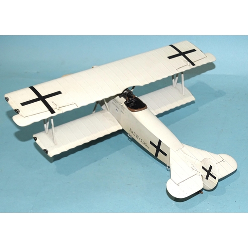 337 - John Jenkins Designs, Fokker DVII, tan/white, Lt Udet, (boxed, slight water damage to box).... 