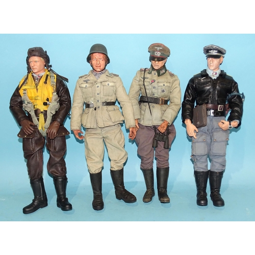 339 - 21st Century Toys, 1:6-scale figures, articulated models in highly-detailed uniform, Germans, four L... 