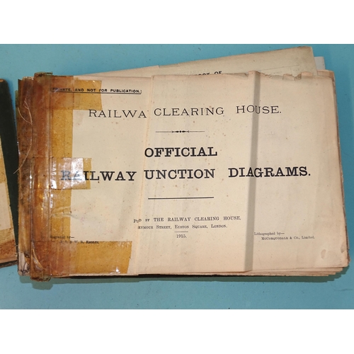 376 - Railway Clearing House Official Railway Junction Diagrams, 1915, including supplements for 1920 and ... 