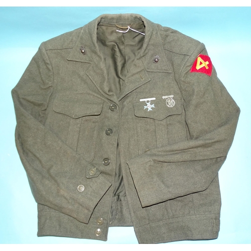 380 - A US Marines khaki jacket with 