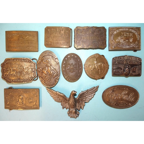 453 - Twelve various Western-style belt buckles, (12).