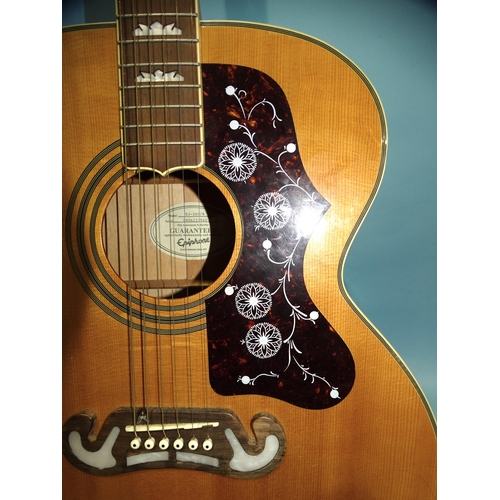 460 - An acoustic guitar by Epiphone, model EJ-200/N, serial no.0806233940.