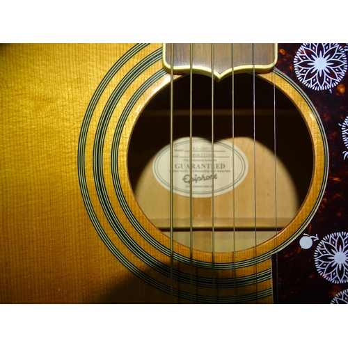 460 - An acoustic guitar by Epiphone, model EJ-200/N, serial no.0806233940.