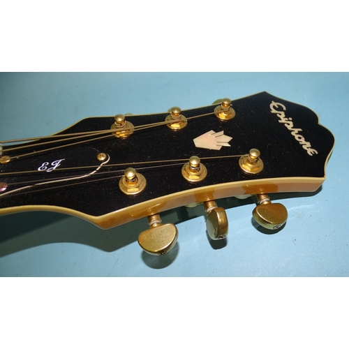 460 - An acoustic guitar by Epiphone, model EJ-200/N, serial no.0806233940.