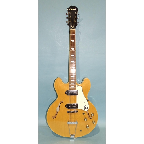 462 - An Epiphone Casino NA semi-acoustic guitar, in fitted case, serial no.EE08071386.