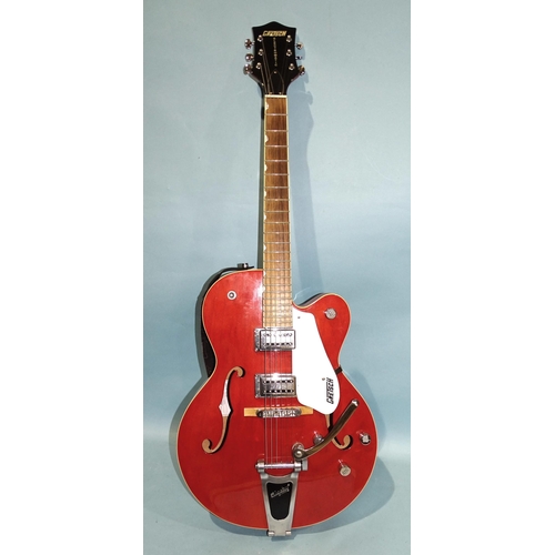 463 - A Gretsch Electromatic semi-acoustic guitar, model G5120, in Epiphone case, made in Korea, no. KS090... 