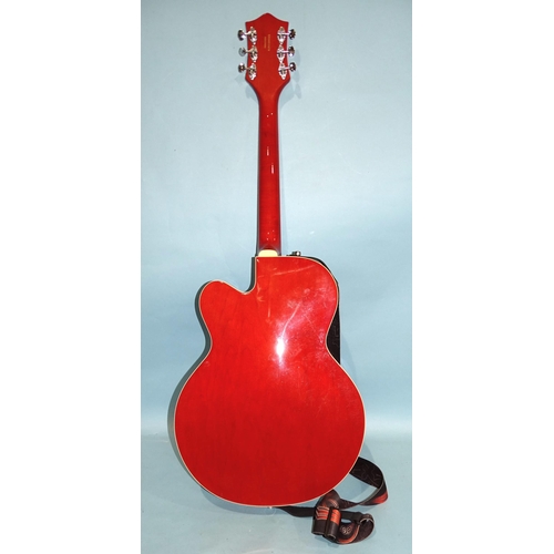 463 - A Gretsch Electromatic semi-acoustic guitar, model G5120, in Epiphone case, made in Korea, no. KS090... 