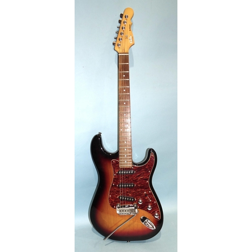 464 - A G&L Tribute Series S-500 Sunburst electric guitar, made in Indonesia, no.071124121.... 