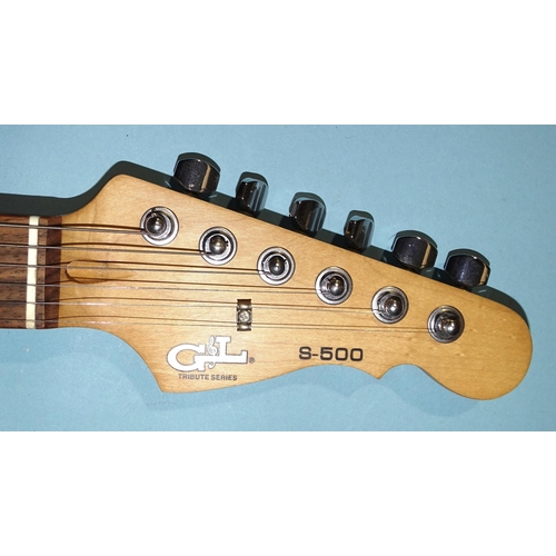 464 - A G&L Tribute Series S-500 Sunburst electric guitar, made in Indonesia, no.071124121.... 