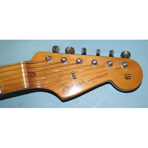 470 - A Fender Stratocaster with original contoured body, made in Mexico, (with synchronised tremolo), woo... 