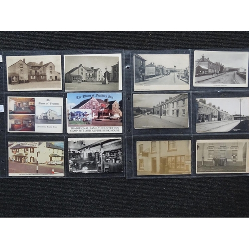 82 - Sixty-one postcards of Princetown, including RP interior views of the Duchy Hotel and other RPs.... 