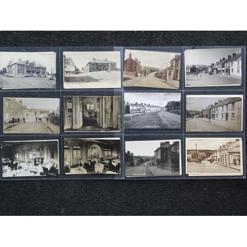 82 - Sixty-one postcards of Princetown, including RP interior views of the Duchy Hotel and other RPs.... 