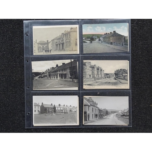 82 - Sixty-one postcards of Princetown, including RP interior views of the Duchy Hotel and other RPs.... 