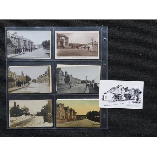 82 - Sixty-one postcards of Princetown, including RP interior views of the Duchy Hotel and other RPs.... 