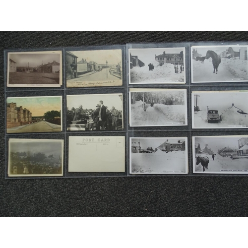 83 - Twenty-three postcards of Princetown, including two of bullocks killed by lightening 4 Sept 1913 and... 