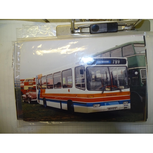 377 - A collection of black & white and colour photographs of buses and coaches, 1950's to 1990's, mai... 