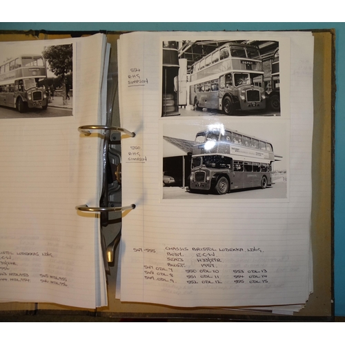 377 - A collection of black & white and colour photographs of buses and coaches, 1950's to 1990's, mai... 