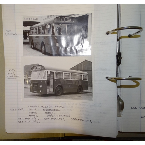 377 - A collection of black & white and colour photographs of buses and coaches, 1950's to 1990's, mai... 