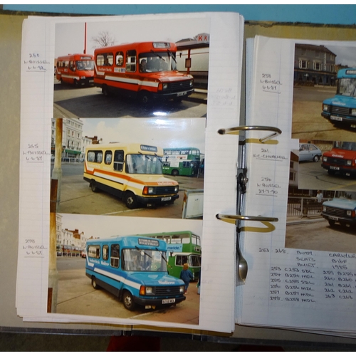 377 - A collection of black & white and colour photographs of buses and coaches, 1950's to 1990's, mai... 